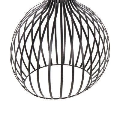 CEILING PENDANT LAMP HM4164 BLACK METAL CAP Φ28x138Hcm.