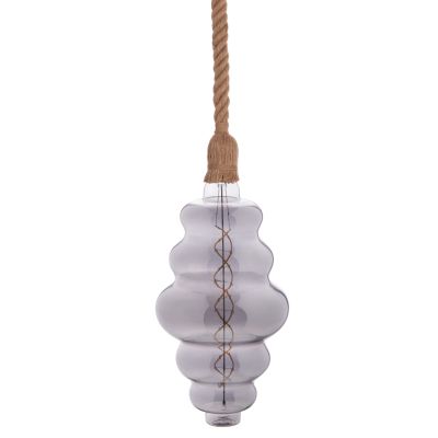 CEILING PENDANT LAMP WITH LIGHT BULB HM11932.02--ROPE 1M LONG AND 2cm THICK-E27 SOCKET