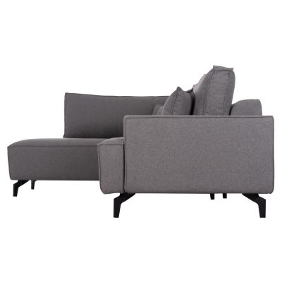 CORNER SOFA-BED WITH STORAGE SPACE SAFFIRA HM3303.01L GREY FABRIC 270x195x100Hcm.