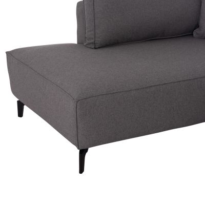 CORNER SOFA-BED WITH STORAGE SPACE SAFFIRA HM3303.01L GREY FABRIC 270x195x100Hcm.