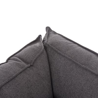 CORNER SOFA-BED WITH STORAGE SPACE SAFFIRA HM3303.01L GREY FABRIC 270x195x100Hcm.