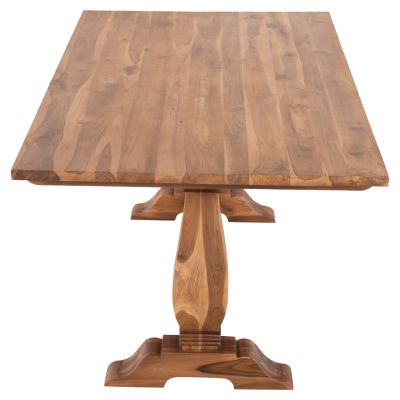 DINING TABLE GUIN HM9463.01 TEAK WOOD CARVED LEGS 200x100x78Hcm.