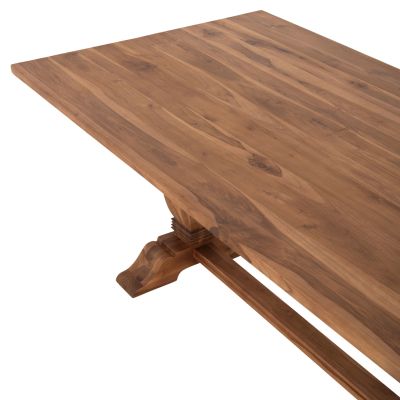 DINING TABLE GUIN HM9463.01 TEAK WOOD CARVED LEGS 200x100x78Hcm.
