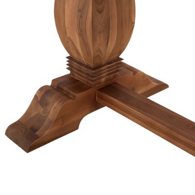 DINING TABLE GUIN HM9463.01 TEAK WOOD CARVED LEGS 200x100x78Hcm.