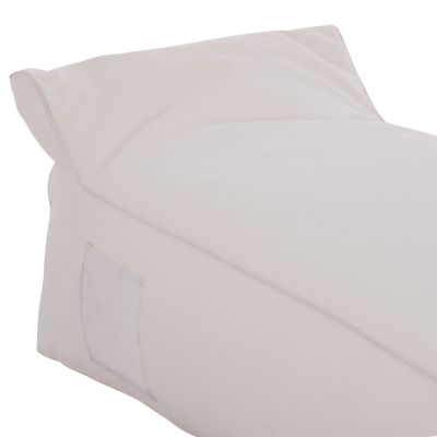 ΠΟΥΦ ΞΑΠΛΩΣΤΡΑ WADELIN HM5774.11 ΜΕ TEXTILINE ΛΕΥΚΟ 190x80x40-60Υ εκ.