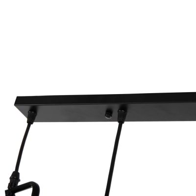 CEILING PENDANT 4-LIGHT HM4099 BLACK METAL GEOMETRICAL SHAPES 70x38x106H cm.