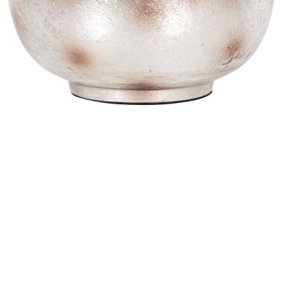 TABLE VASE LINGON HM4233.05 METAL IN ANTHRACITE BLUE-BRUSHED SILVER Φ21x37,5Hcm.