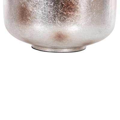 DECORATIVE FLOOR VASE RAKSASA HM4231.05 METAL IN ANTHRACITE BLUE-SILVER Φ30x80Hcm.