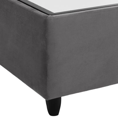 HM624.10 легло MALENA, сиво кадифе, място за съхранение, капитонирано, 160x200