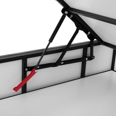 HM624.10 легло MALENA, сиво кадифе, място за съхранение, капитонирано, 160x200