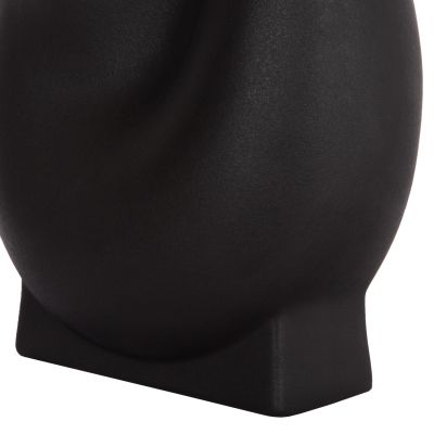 CERAMIC TABLE DECOR GLAZE HM4610.02 MATTE BLACK 26x14x25Hcm