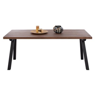 DINING TABLE ARTI HM9305.02 MDF TOP WALNUT VENEER METAL LEGS 180X90X75H