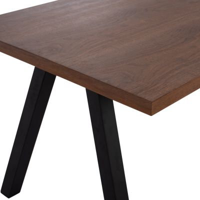 DINING TABLE ARTI HM9305.02 MDF TOP WALNUT VENEER METAL LEGS 180X90X75H