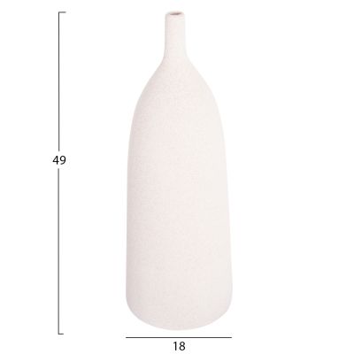 CERAMIC TABLE DECOR GALAD HM4633.01 OFF WHITE WITH CRYSTALLISATION Φ18x49Hcm.