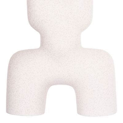 CERAMIC TABLE DECOR MANI HM4642.01 OFF WHITE WITH CRYSTALLISATION 15.5x6x23.5Hcm.