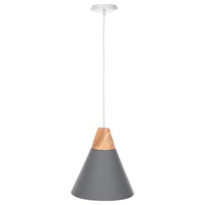 CEILING PENDANT LAMP HM4150 GREY METAL CAP Φ21,5x115Hcm.