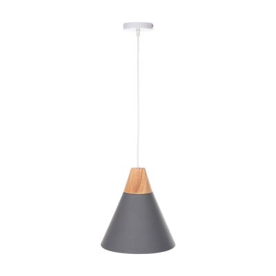 CEILING PENDANT LAMP HM4150 GREY METAL CAP Φ21,5x115Hcm.