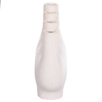 CERAMIC TABLE DECOR MANI HM4641.01 OFF WHITE WITH CRYSTALLISATION 21x6x13Hcm.
