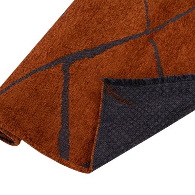 HM7674.04 160Χ230cm, bronze-black carpet with self-fringes