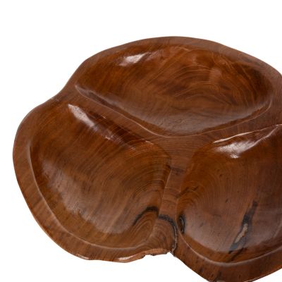 TABLE DECOR HM4272 PEANUT BOWL MADE OF TEAK WOOD IN NATURAL COLOR Φ30x4,5Hcm.