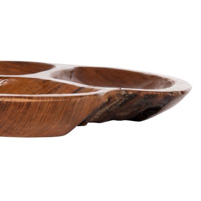 TABLE DECOR HM4272 PEANUT BOWL MADE OF TEAK WOOD IN NATURAL COLOR Φ30x4,5Hcm.