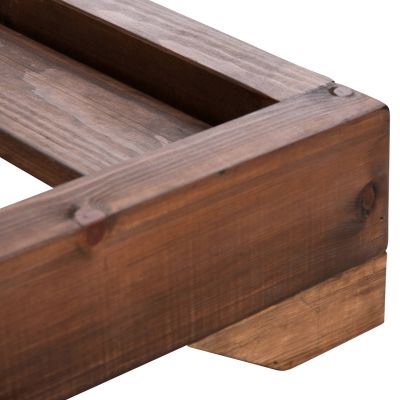 ПЛАЖЕН ШЕЗЛОНГ С КЪСИ КРАКА IKARIA HM6107.01 БОРОВО ДЪРВО В ЦВЯТ ОРЕХ-САМО РАМКА 80x208x100Hcm.