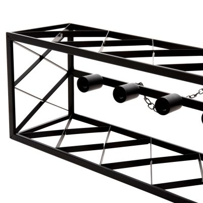 CEILING PENDANT LAMP HM4128 6LIGHTS-BLACK METAL FRAME 77,5x25x101Hcm.