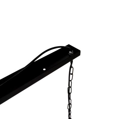 CEILING PENDANT LAMP HM4128 6LIGHTS-BLACK METAL FRAME 77,5x25x101Hcm.