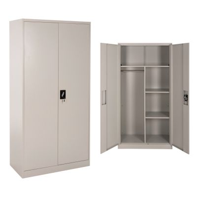 ГРАДЕРОБ CLOD HM5961.11 МЕТАЛИК 2-КРИЛ СВЕТЛО СИВ 90Χ40Χ180Hcm.