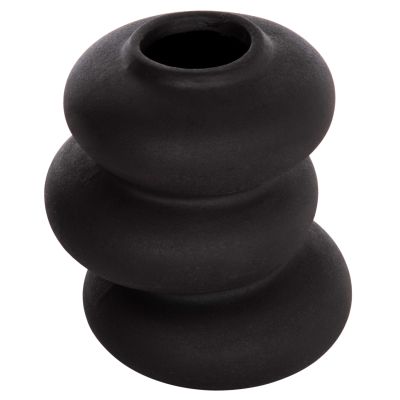 CERAMIC TABLE DECOR ROOK HM4628.02 MATTE BLACK Φ14x19Hcm.