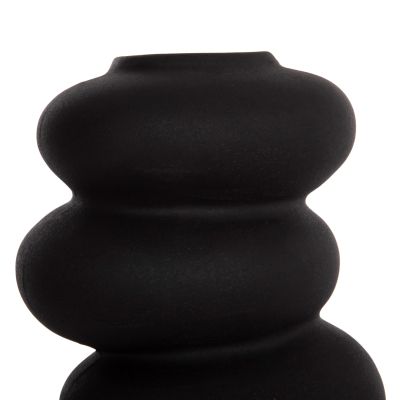 CERAMIC TABLE DECOR ROOK HM4628.02 MATTE BLACK Φ14x19Hcm.