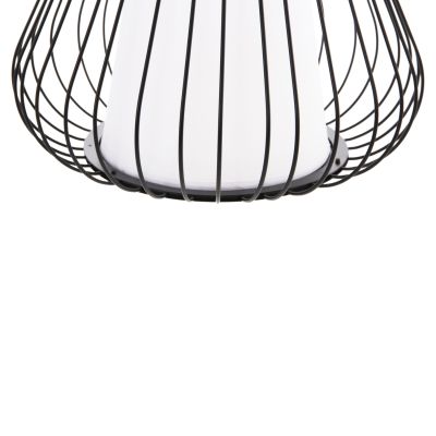 CEILING PENDANT LAMP HM4074 BLACK METAL CAP Φ33x141Hcm.