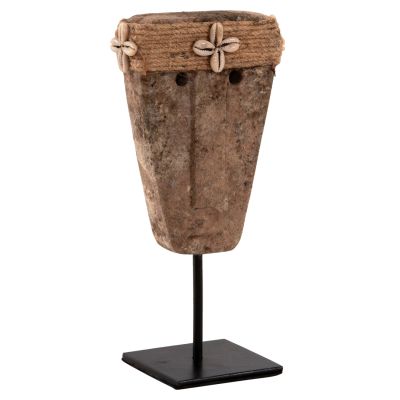 TABLE DECOR FACE HM4315 PARAS STONE IN BLACK METAL STAND 7x10x7x21H cm.