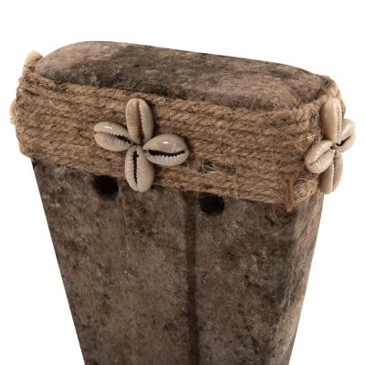 TABLE DECOR FACE HM4315 PARAS STONE IN BLACK METAL STAND 7x10x7x21H cm.