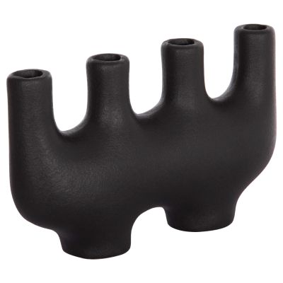 CERAMIC TABLE DECOR MANI HM4641.02 MATTE BLACK 21x6x13Hcm.