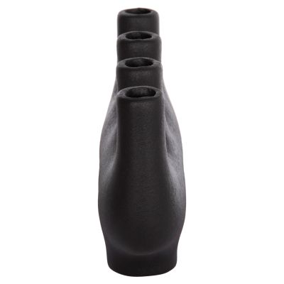 CERAMIC TABLE DECOR MANI HM4641.02 MATTE BLACK 21x6x13Hcm.