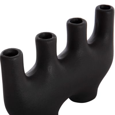 CERAMIC TABLE DECOR MANI HM4641.02 MATTE BLACK 21x6x13Hcm.