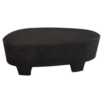 COFFEE TABLE OVAL SERIES SANTORINI FB918066 MDF IN BLACK COLOR 100x60x33Hcm.