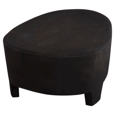 COFFEE TABLE OVAL SERIES SANTORINI FB918066 MDF IN BLACK COLOR 100x60x33Hcm.