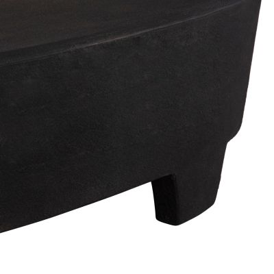 COFFEE TABLE OVAL SERIES SANTORINI FB918066 MDF IN BLACK COLOR 100x60x33Hcm.