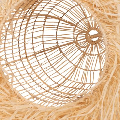 CEILING PENDANT LAMP ΗΜ7889 PALM LEAF FIBERS IN NATURAL COLOR Φ40x55Hcm.