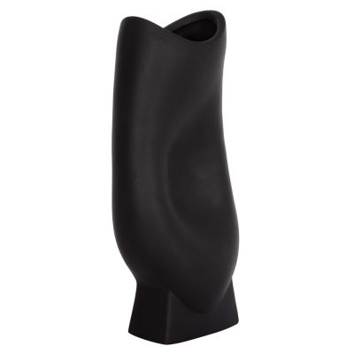 CERAMIC TABLE DECOR SERIES GLAZE HM4609.02 MATTE BLACK 16.5x11x38Hcm.