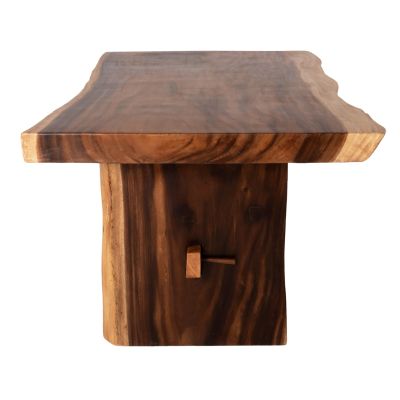 DINING TABLE ULYSES HM9757 SOLID SUAR WOOD IN NATURAL COLORING 200X90X77Hcm.