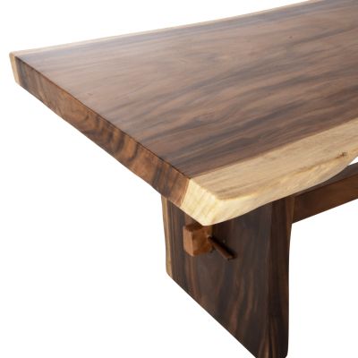 DINING TABLE ULYSES HM9757 SOLID SUAR WOOD IN NATURAL COLORING 200X90X77Hcm.