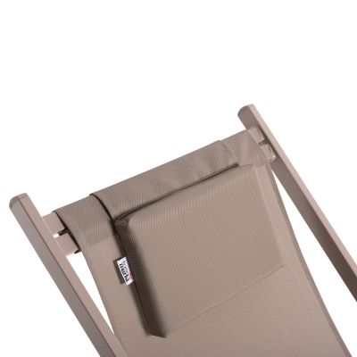 LOUNGE CHAIR PROFESSIONAL KEA HM5076.03 ALUMINUM & TEXTILENE IN CHAMPAGNE COLOR 59,5x102,5x94Hcm.