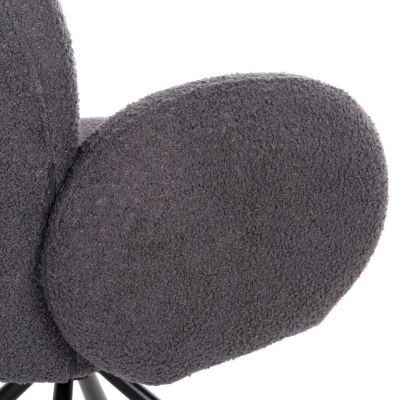 ТРАПЕЗЕН КОМПЛЕКТ 7БР. HM11975 МАСА ИЗГЪНАТА И 6 КРЕСЛА WINON(СИВО)