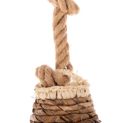 CEILING PENDANT LUMINAIRE SET HM11922 ROPE AND DRIED PALM LEAF FIBERS Φ51Χ155+H cm.