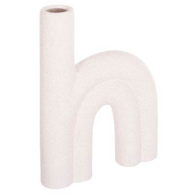 CERAMIC TABLE DECOR ARCON HM4638.01 OFF WHITE WITH CRYSTALLIZATION 25,5x6x34Hcm.