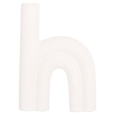 CERAMIC TABLE DECOR ARCON HM4638.01 OFF WHITE WITH CRYSTALLIZATION 25,5x6x34Hcm.