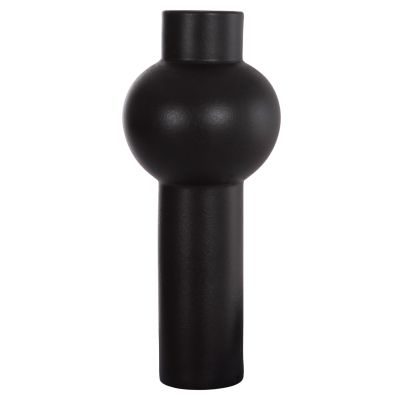 CERAMIC TABLE DECOR SCEPTER HM4604.02 MATTE BLACK Φ17.5x40Hcm.